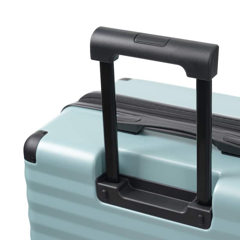 5 Piece ABS Hardside Lightweight Expandable Carry on Suitcase with Spinner Wheels TSA Lock USB Port Cup Holder and Toiletry Bag