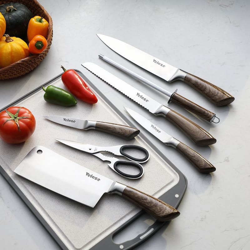 Velaze Aperol 8 pcs Knife Block Set with Storage