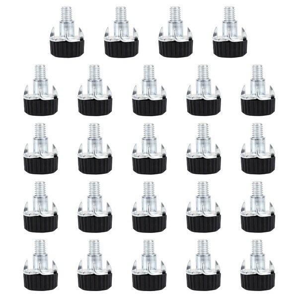 M6 x 18 x 18mm Hand Screw Leveling Feet Adjustable Leveler Floor Protector