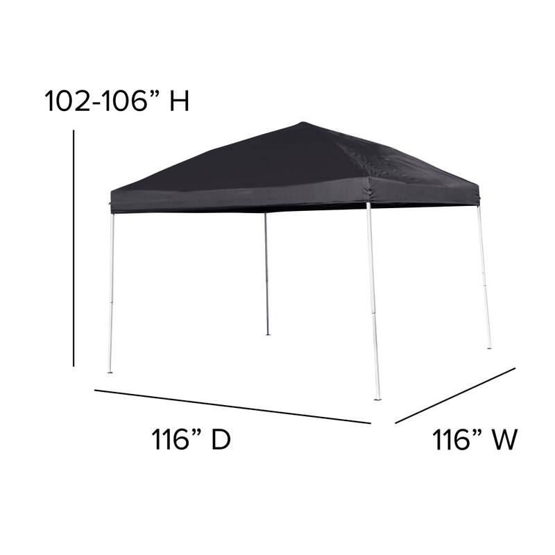 10'x10' Weather Resistant Easy Pop Up Event Straight Leg Instant Canopy Tent - 10x10