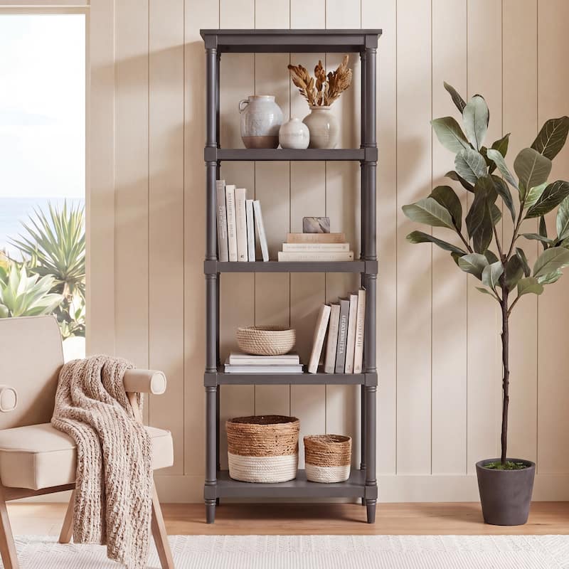 SAFAVIEH Creola Grey Bookcase - 23.6" x 15.7" x 66.9" - 24Wx16Dx67H