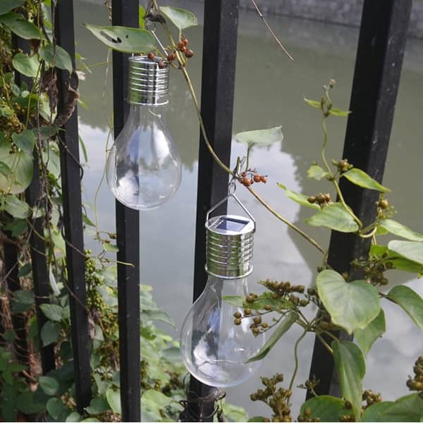 5 LED Solar Light Bulb Camping Hanging Outdoor Garden Rotatable Lamp