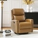 preview thumbnail 6 of 111, Fiacro 30.31" Genuine Leather Wingback Swivel Rocker Recliner with Nailhead Trim