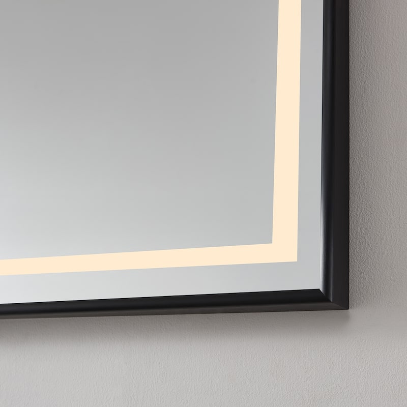 72" Rectangular LED Lighted Accent Bathroom/Vanity Wall Mirror - 72
