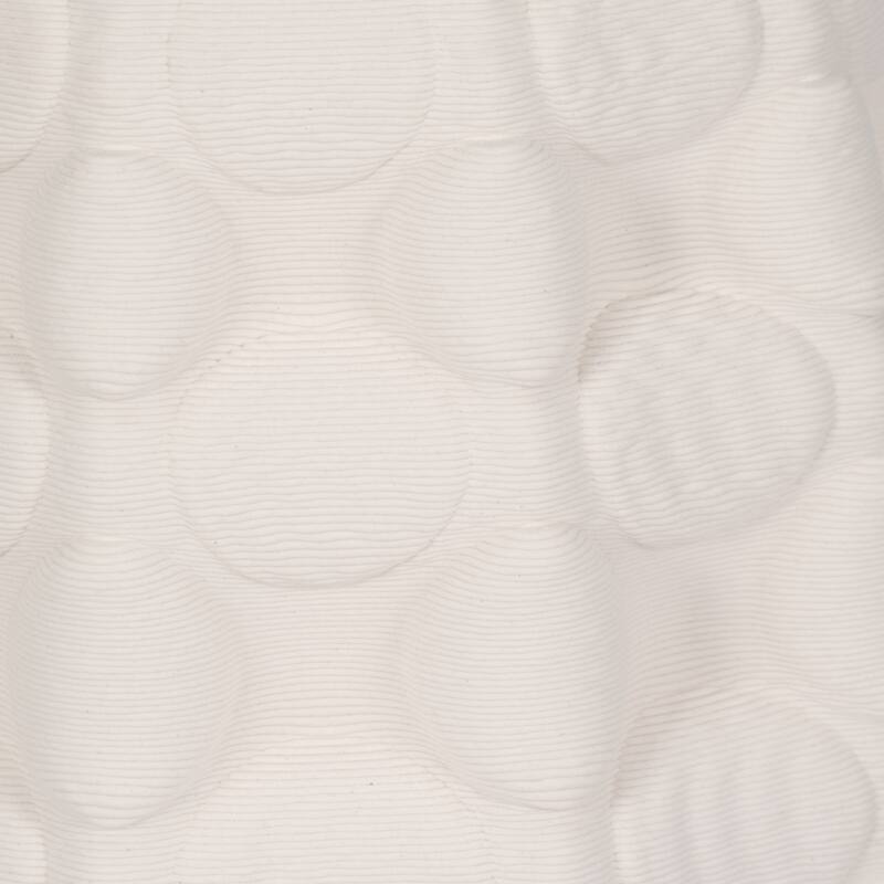 Sagebrook Home Alexander 3D Printed Vase, Ivory/Beige, Bud