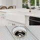 preview thumbnail 1 of 18, Fossil Blu 36-Inch SOLID Fireclay Farmhouse Sink in White, Polished Nickel Accessories, Flat Front - 36 x 20 x 10