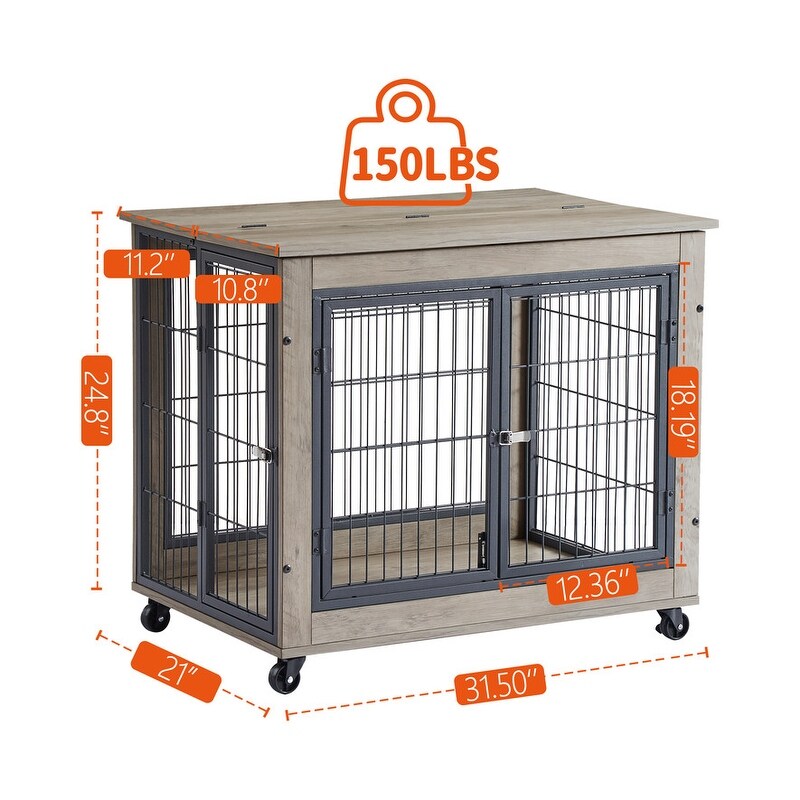 Dog cage for 2 dogs discount