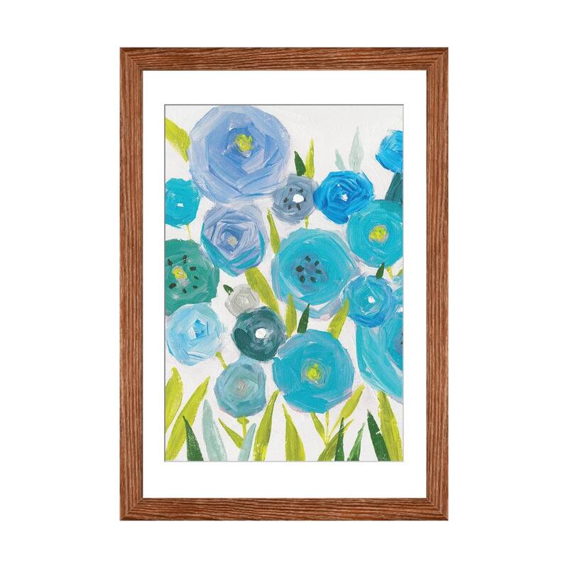 iCanvas "Life Of Flowers II" by Isabelle Z - Walnut - 32x24x1