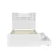 preview thumbnail 10 of 14, Twin Storage Platform Bed with 4 Shelves, 2 Drawers, LED Light, White