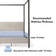 preview thumbnail 14 of 19, 247 Shop At Home Modern Metal Canopy Queen Platform Bed with Channel Tufted Upholstered Headboard