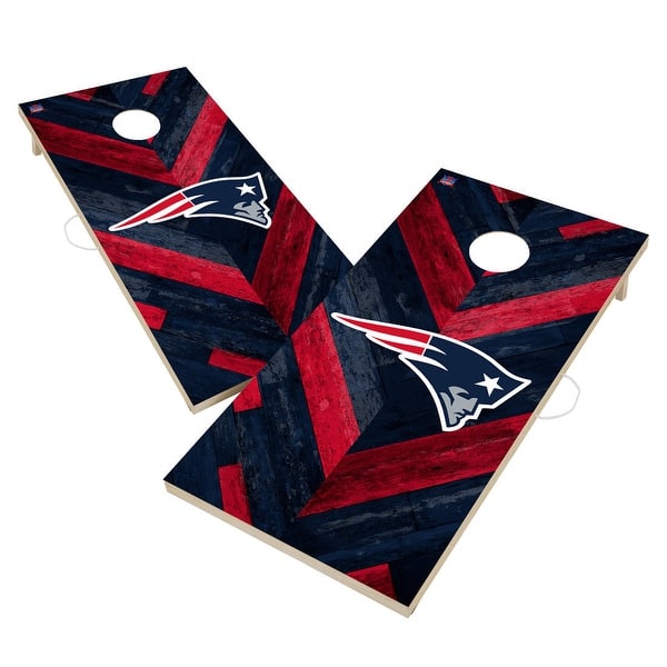 slide 2 of 5, New England Patriots NFL Cornhole Board Set Include Carrying Case