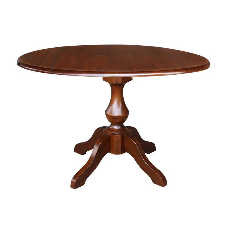 42" Round Dual Drop Leaf Pedestal Table