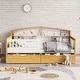 preview thumbnail 3 of 16, Wood House Bed with Two Drawers and Bookcase