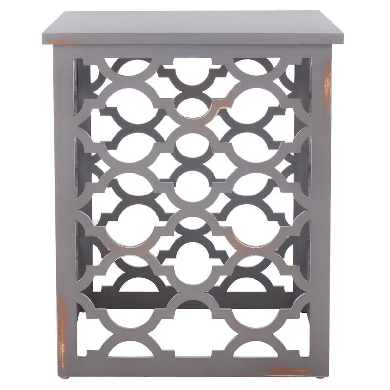 SAFAVIEH Asimina End Table - 19" W x 19" D x 23" H - 19Wx19Dx23H - Grey