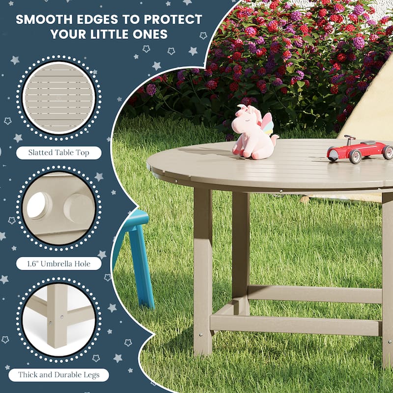 Laguna Kids Adirondack 5-Piece Round Table Dining Set