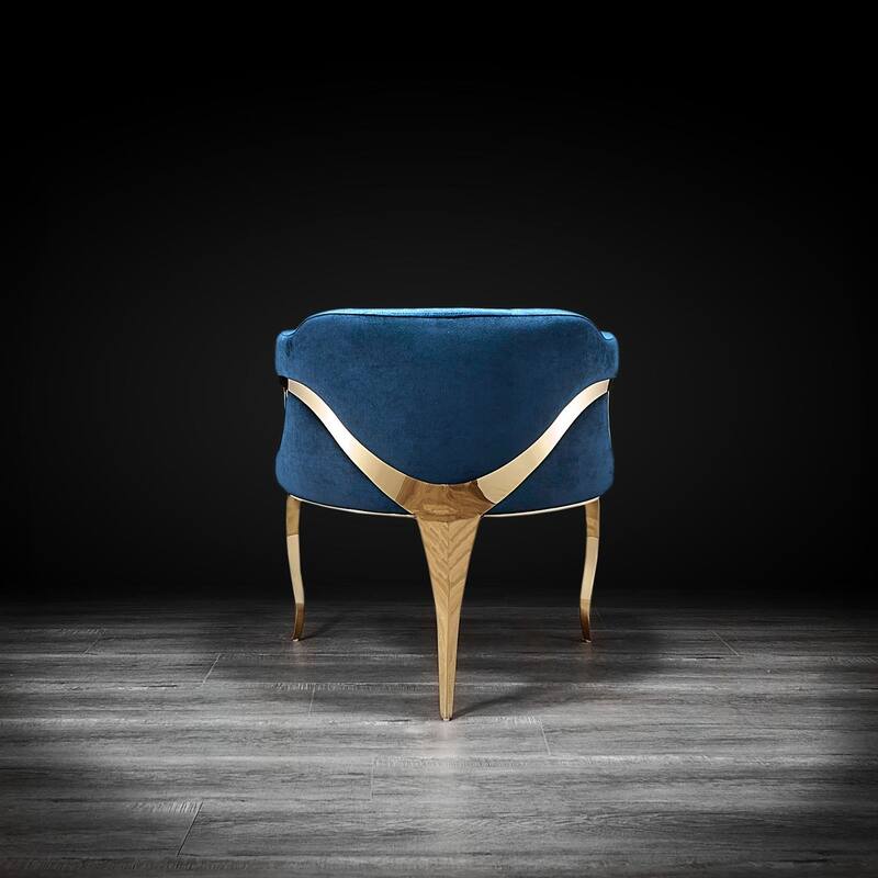Caprice Titanium Gold Stainless Steel Dining Chair