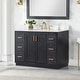 preview thumbnail 29 of 196, Altair Gazsi Bathroom Vanity with Composite Stone Countertop without Mirror 48 inch. - Black Oak + Brushed Gold Hardware
