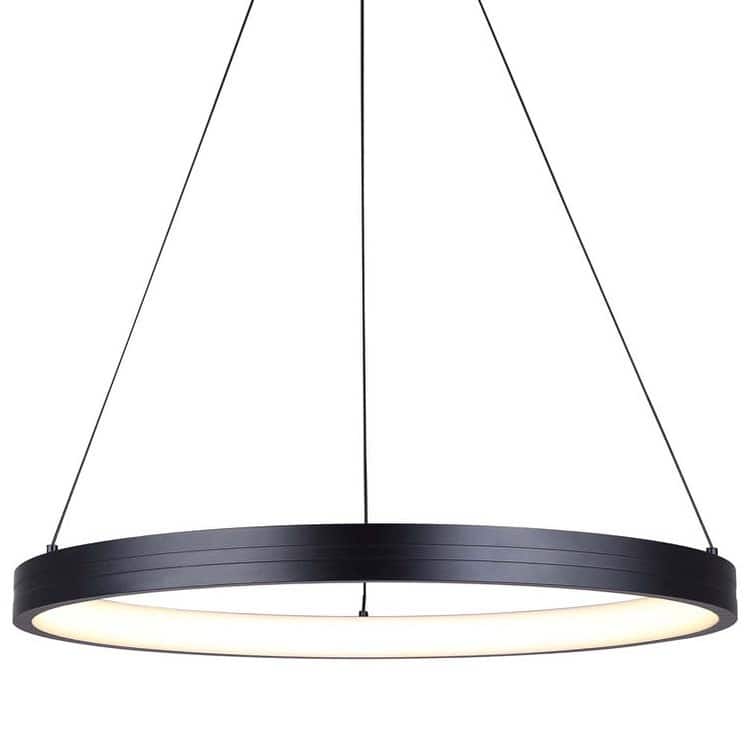 Canarm LCH253A24 Evina 24" Wide LED Ring Chandelier - Black
