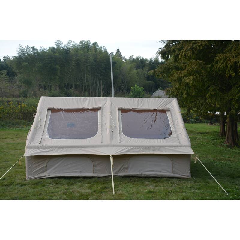 9.8 x13ft Inflatable Camping Tents with Hand Pump, Air Glamping Tents, Easy Setup Waterproof and Windproof Blow up Tent
