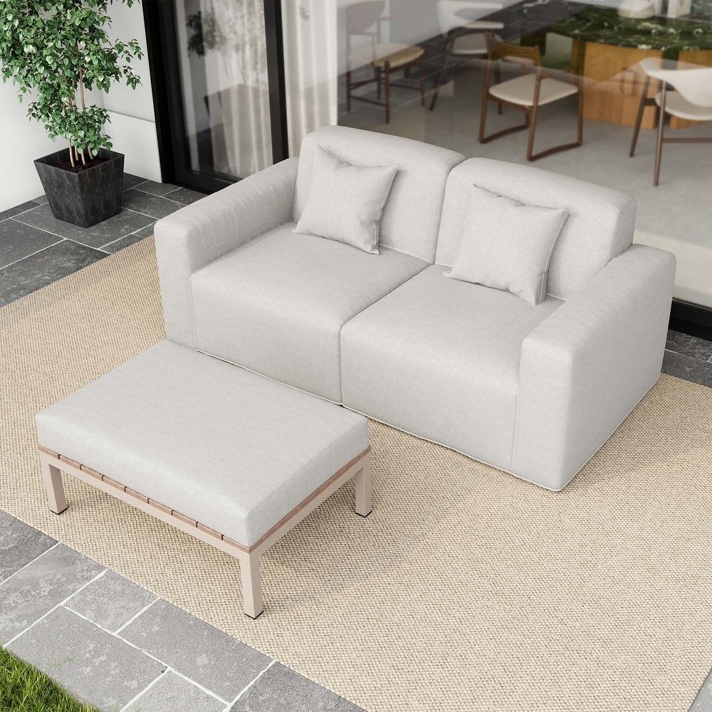 Outdoor Patio Modular Sectional Fabric Floor Sofa