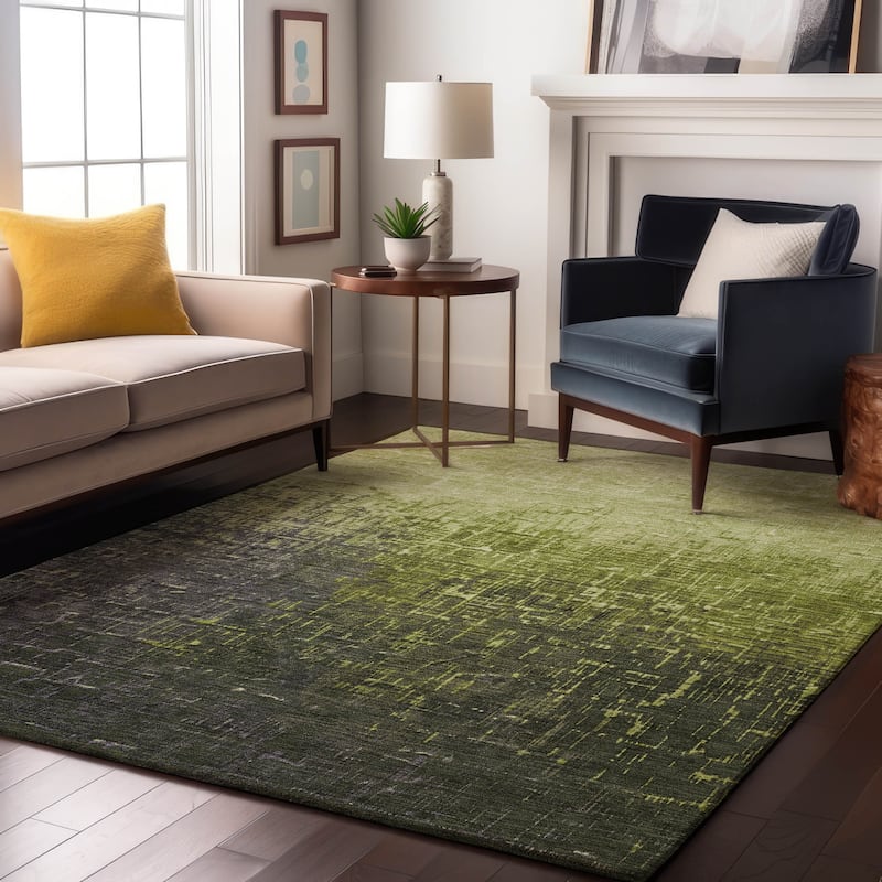 Premium Washable Super Soft Casual Ombre Mayfield Rug - Lime - 10' x 14'