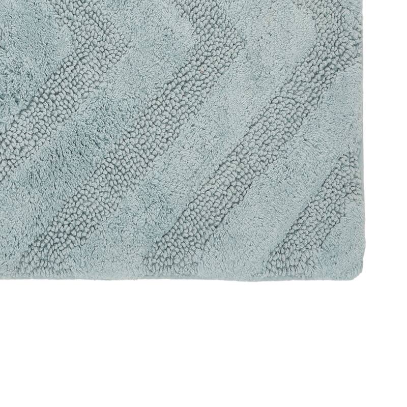 Better Trends Bathroom Rug Set 100% Cotton Tufted Water Absorbent Bath Rug for Shower, Sink Mats Machine Wash Hugo Collection
