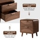 preview thumbnail 32 of 40, COSIEST Modern Brown Nightstand with Drawers
