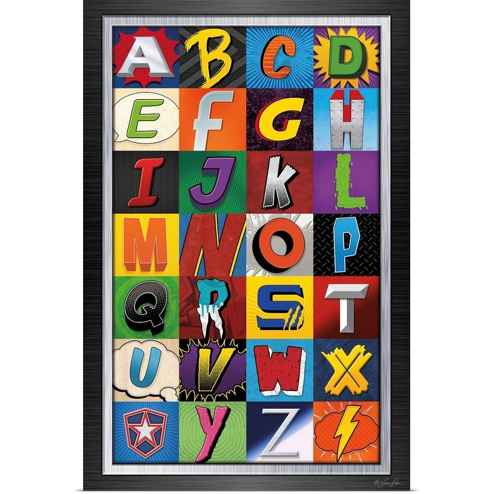 "Superhero Alphabet" Poster Print