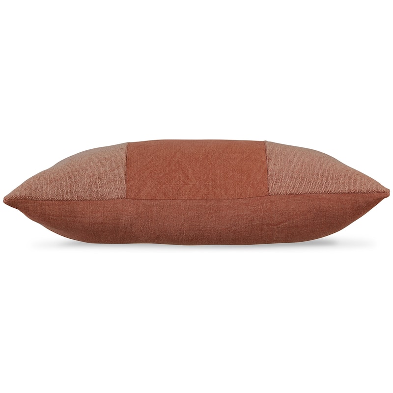 Ako Lumbar Pillow Set of 4, 14 x 22 Slim, Stonewashed Striped, Spice Pink