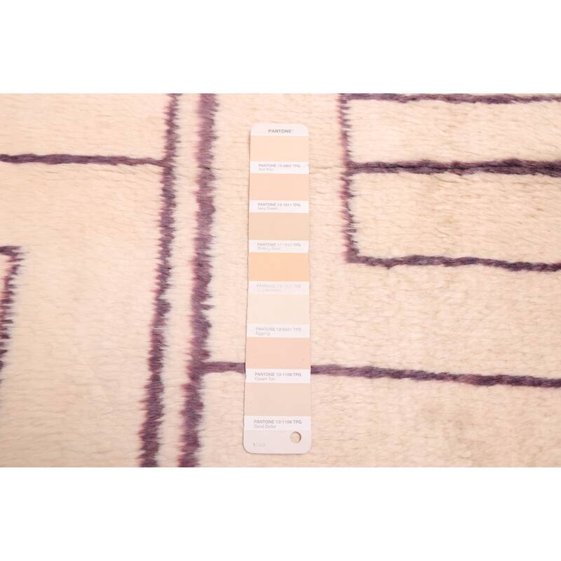 ECARPETGALLERY Hand-knotted Pak Finest Marrakesh Cream Wool Rug - 6'1 x 7'9