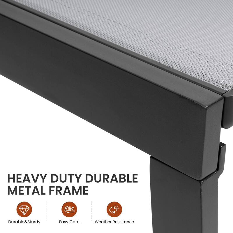 Outdoor Chaise Lounge Set Patio Adjustable Chaise Lounge Chairs with Side Table