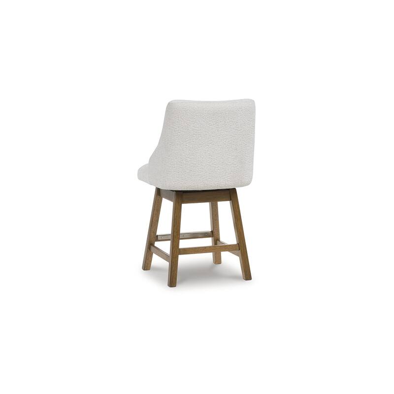 Signature Design by Ashley Cabalynn White/Brown Counter Height Bar Stool (Set of 2) - 20"W x 24"D x 39"H