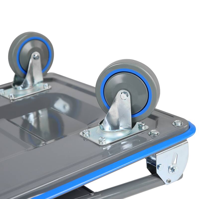 Platform Truck Hand Truck Large Size Foldable Dolly Cart360 Degree Swivel Wheels 660lbs Weight Capacity