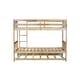 preview thumbnail 11 of 16, Twin Over Twin Rubber Wood Bunk Bed with Trundle, Convertible into 2 Twin Size Beds