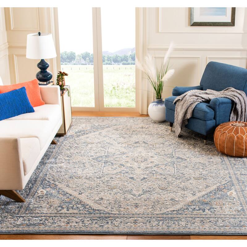 SAFAVIEH Cosmopolitan Taschka Vintage Oriental Rug - 8' x 10' - Cream/Blue