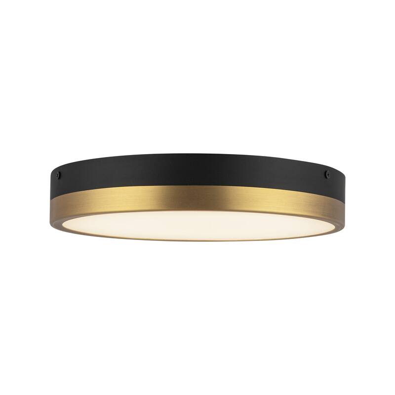 Alora Lighting FM554211-5CCT Adelaide 11" Wide Switchable White LED - Aged Gold / Matte Black