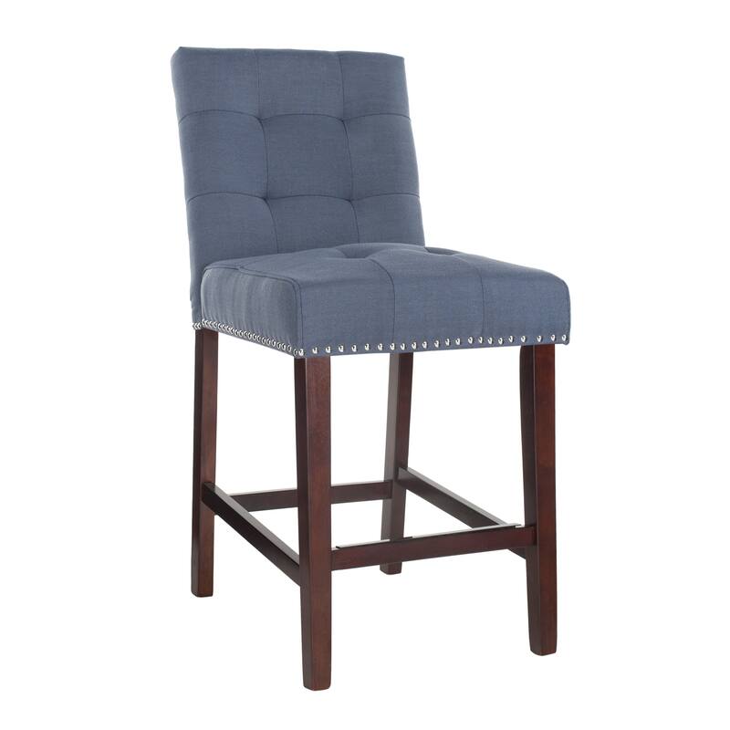 SAFAVIEH Vivien 27-inch Tufted Counter Stool (Set of 2) - 19Wx23Dx40H