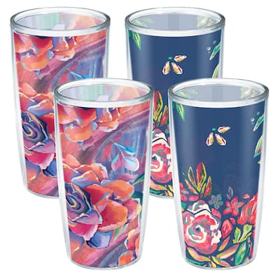 Tervis Modern Tabletop Collection Made in USA Double Walled Insulated Tumbler, Assorted - 16oz 4pk - Unlidded