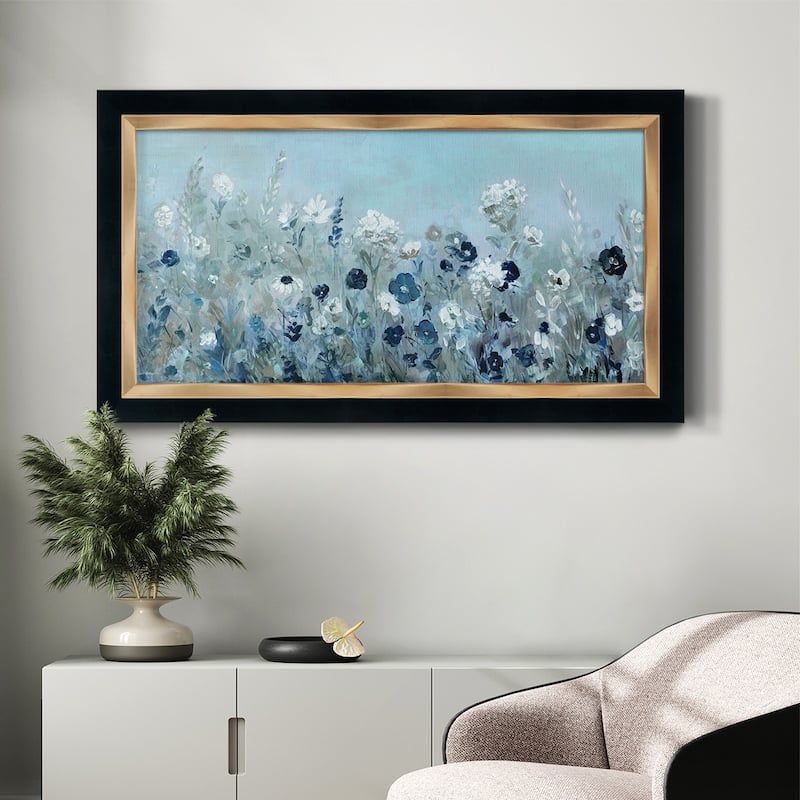 Teal Light Garden Premium Framed Canvas- Ready to Hang