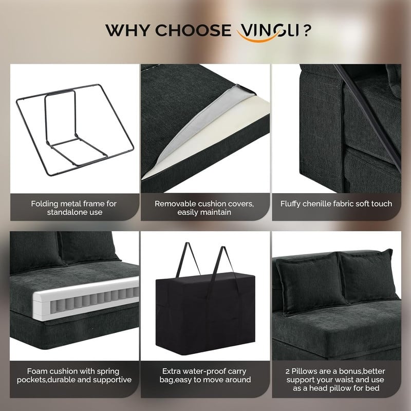 VINGLI 43'' W Single Sofa Bed