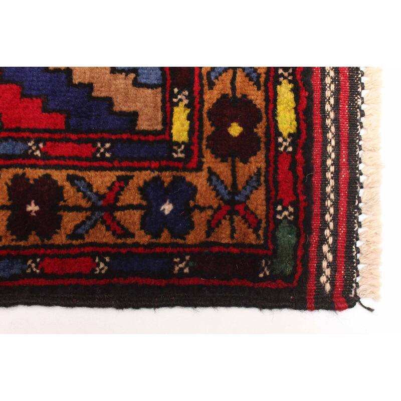 ECARPETGALLERY Hand-knotted Teimani Red Wool Rug - 2'9 x 4'8