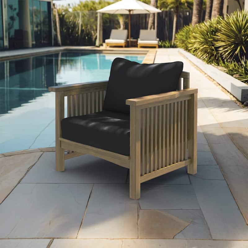 California Umbrella Outdoor Deep Seat Cushion Set, 24" x 48", 5.5" Thick Seat, Solstice Olefin Fabric