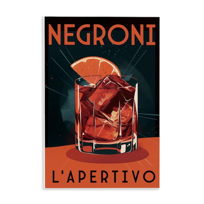 Stupell Vintage Midcentury Negroni Drink Wall Plaque Art Design By Andreas Magnusson - 10 x 15