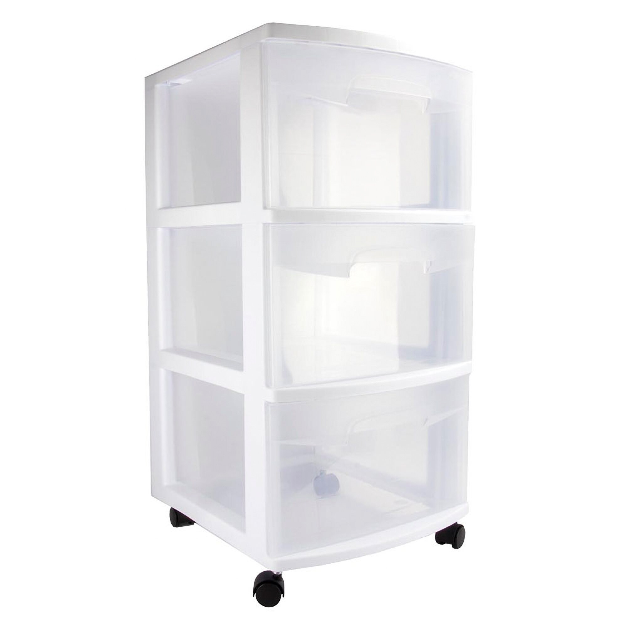Sterilite 20518006 Stackable Small Drawer White Frame & See