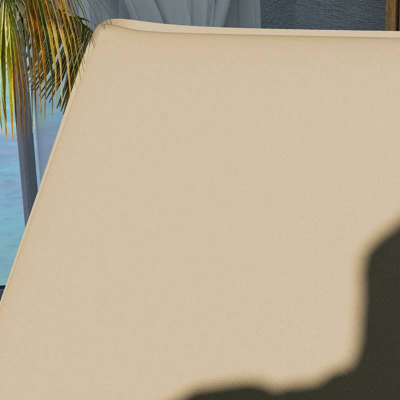 Outsunny Outdoor Lounge Chair Cushion Set of 2, UPF50+ 200gsm Fabric and 25D High-Density Foam