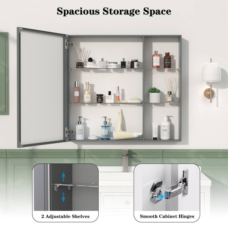 30"x 28" Medicine Cabinet with Mirror