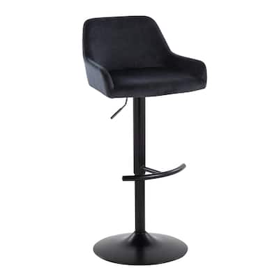 Silver Orchid Galotti Adjustable Bar Stool with Rounded T Footrest (Set of 2)
