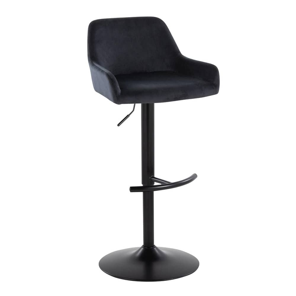 Silver Orchid Galotti Adjustable Bar Stool with Rounded T Footrest (Set of 2)