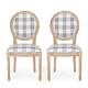 Phinnaeus French Country Fabric Dining Chairs (Set of 2) by Christopher Knight Home