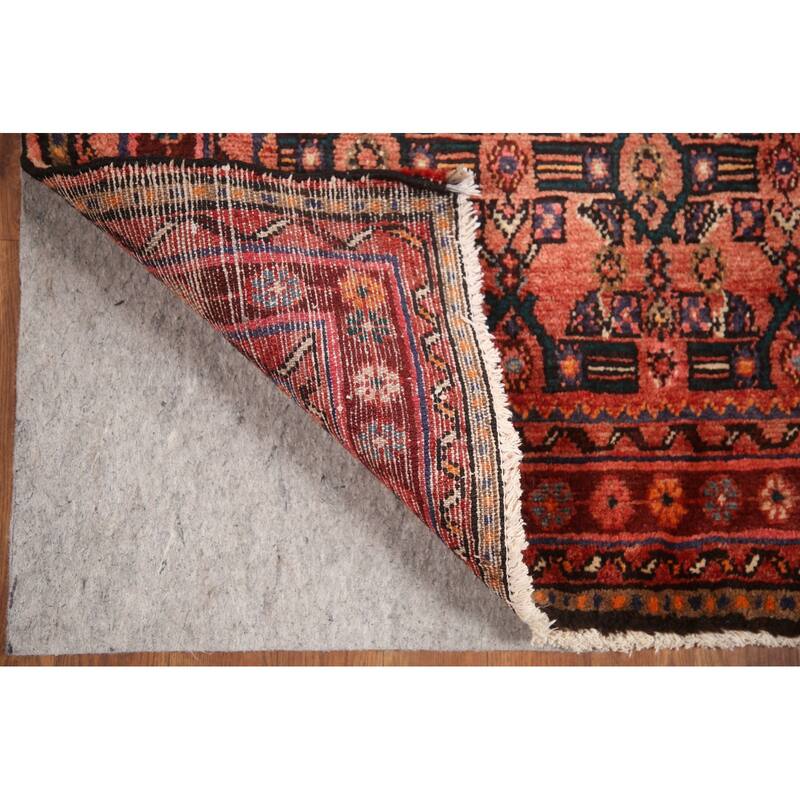 Hand Knotted Oriental 100% Wool Carpet Traditional All-Over Red Mahal Runner Rug - 9' 8'' X 3' 6''